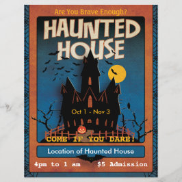 Flyer Casa Assombrada de Halloween
