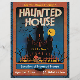 Flyer Casa Assombrada de Halloween