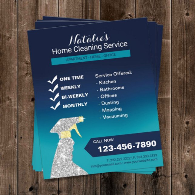 Flyer Casa de Limpeza Residencial Manutenção do Serviço  (Criador carregado)