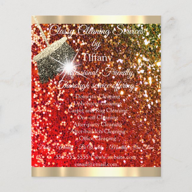 Flyer Casa dos Serviços de Limpeza Clássica, Mantendo a  (Frente)