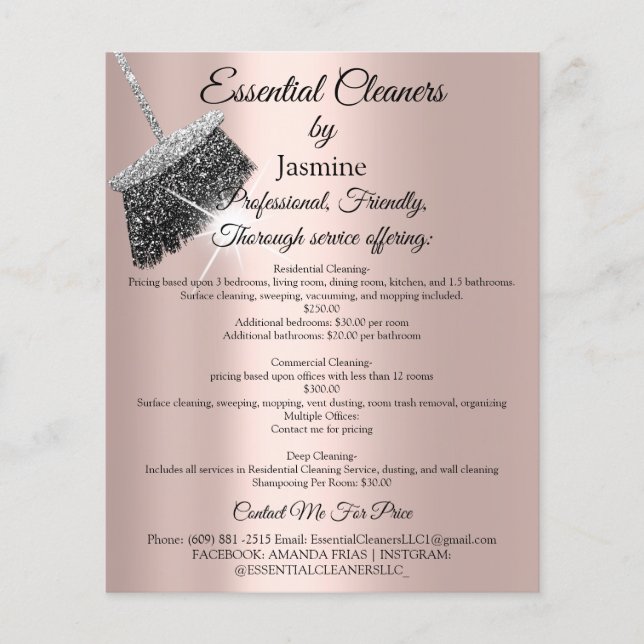 Flyer Casa dos Serviços de Limpeza Clássica Mantendo Ros (Frente)