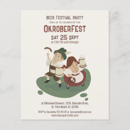Flyer casal bávaro engraçado convida para Oktoberfest