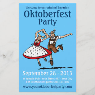 Flyer Casal da dança do partido de Oktoberfest do
