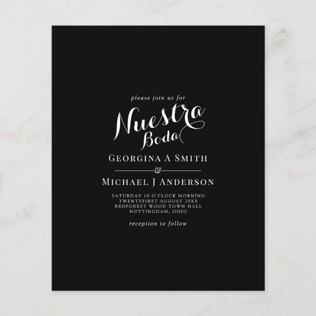 Flyer Casamento Bilíngue Boda Bilíngue - Boda (Frente)