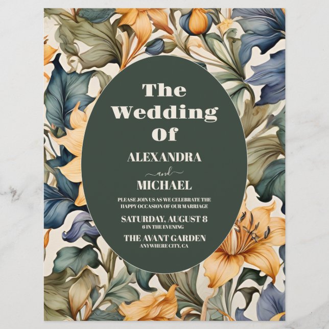 Flyer Casamento Botânico de Girassol (Frente)