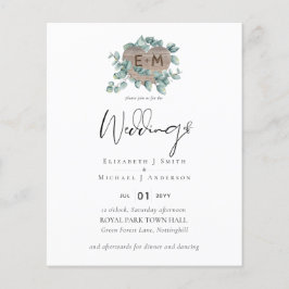 Flyer Casamento Cardíaco Eucalyptus Greenery