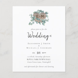 Flyer Casamento Cardíaco Eucalyptus Greenery