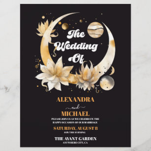 Flyer Casamento Celestial Ouro Preto Místico