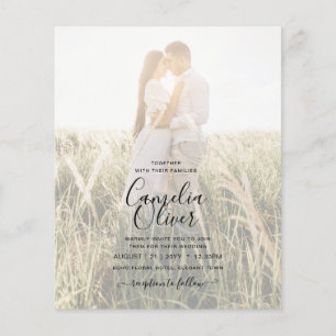 Flyer Casamento com Abstrato de Tinta Dourada de Álcool 