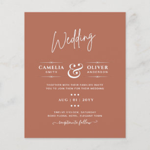 Flyer CASAMENTO COM ORÇAMENTO LIMITADO Terracota Monocro