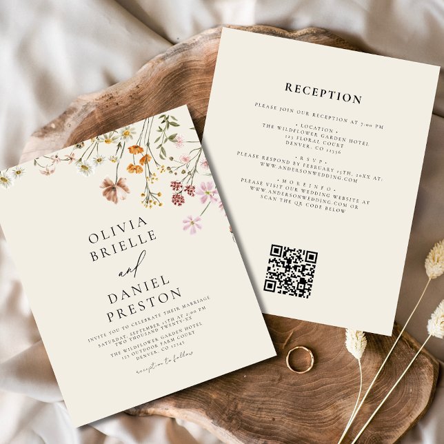 Flyer Casamento de Código QR Tudo em Um Único Código (Criador carregado)