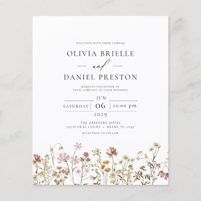 Flyer Casamento de Código QR Tudo em Um Único Código (Frente)