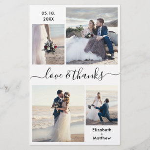 Flyer Casamento de Colagem Branca Preta do Orçamento Obr