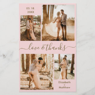 Flyer Casamento De Colagem Dourada Rosa De Orçamento Obr