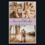 Flyer Casamento de Colagem Fotográfica Roxo do Orçamento<br><div class="desc">Orçamento, Elegante, Moderno, Casamento à Mão (3) Colagem de Fotografias Obrigado A Personalizar barato com baixo orçamento. ***POR FAVOR, NOTE! *** ROLE PARA BAIXO PARA OBTER MAIS INFORMAÇÕES! *** Na moda obrigado de casamento você modelo com três fotos na frente e uma foto na parte traseira. Com o texto "Amor...</div>