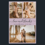 Flyer Casamento de Colagem Fotográfica Roxo do Orçamento<br><div class="desc">Orçamento, Elegante, Moderno, Casamento à Mão (3) Colagem de Fotografias Obrigado A Personalizar barato com baixo orçamento. ***POR FAVOR, NOTE! *** ROLE PARA BAIXO PARA OBTER MAIS INFORMAÇÕES! *** Na moda obrigado de casamento você modelo com três fotos na frente e uma foto na parte traseira. Com o texto "Amor...</div>