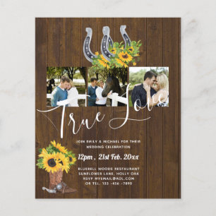 Flyer Casamento de Foto Rustic Country do Sul