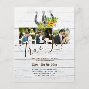 Flyer Casamento de Foto Rustic Country do Sul