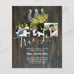 Flyer Casamento de Foto Rustic Country do Sul