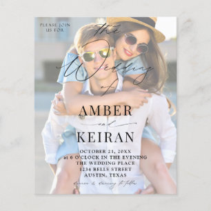 Flyer Casamento de Fotografias de Sombras Brancas de Or