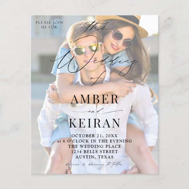 Flyer Casamento de Fotografias de Sombras Brancas de Orç (Frente)