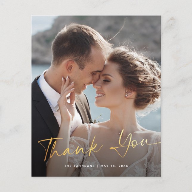 Flyer Casamento de Fotos do Script Moderno de Orçamento  (Frente)