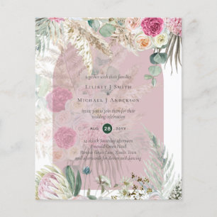 Flyer Casamento de Grass Rosa Pampas do BUDGET Dusty