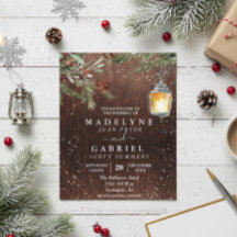 Casamento de madeira de pinho rústico de Natal inv