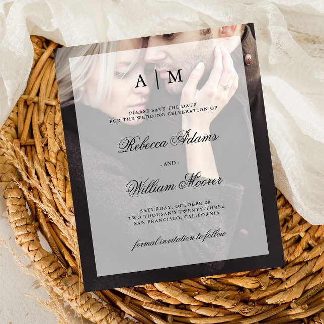 Flyer Casamento de Orçamento Salvar a Data | Foto com So (Criador carregado)