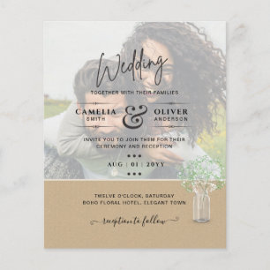 Flyer Casamento de OVERLAY FOTO Gypsophila no ORÇAMENTO