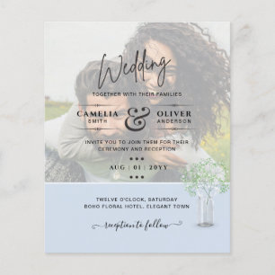Flyer Casamento de OVERLAY FOTO Gypsophila no ORÇAMENTO