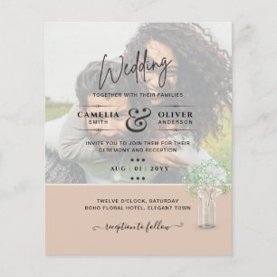 Flyer Casamento de OVERLAY FOTO Gypsophila no ORÇAMENTO