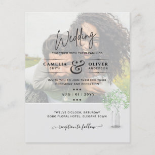 Flyer Casamento de OVERLAY FOTO Gypsophila no ORÇAMENTO