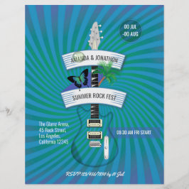 Flyer Casamento do Festival de Rock de Verão