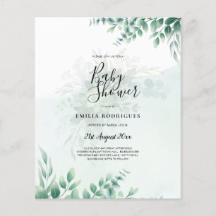 Flyer Casamento Dourado de Greenerescência Eucalyptus de