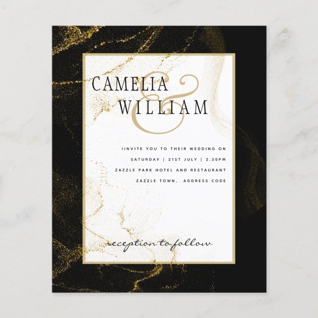 Flyer Casamento Dourado de Literatura Negra Moderna (Frente)