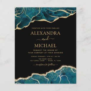 Flyer Casamento Dourado de Téal Turquoise