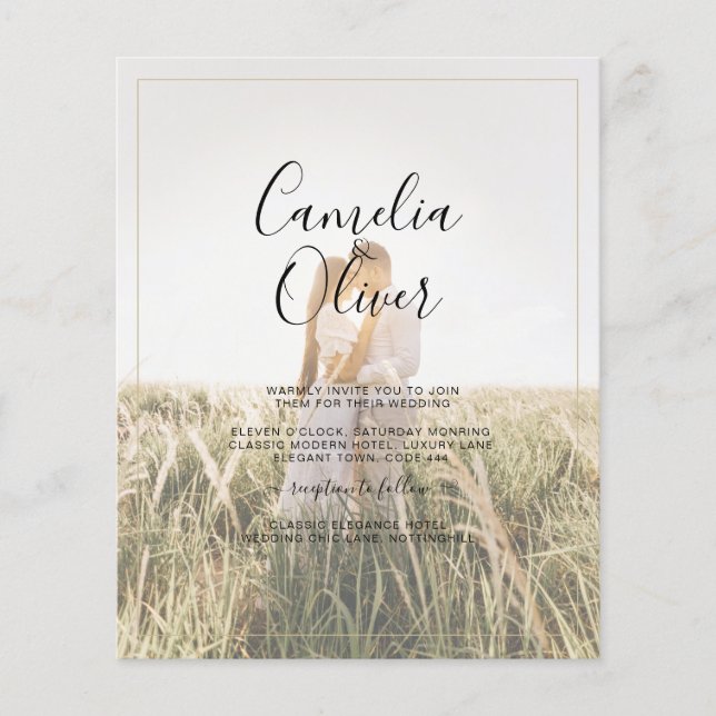 Flyer Casamento DOURADO de Terracotta Rustic All-in-1 (Frente)