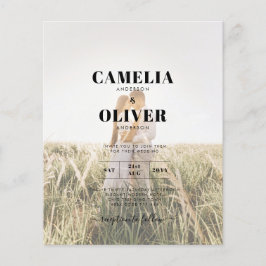 Flyer Casamento DOURADO de Terracotta Rustic All-in-1