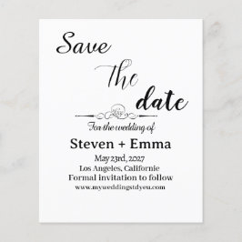 Flyer Casamento elegante de orçamento Salve o artigo de