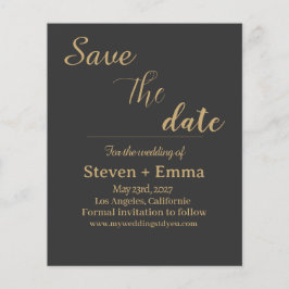 Flyer Casamento elegante de orçamento salve o papelão de