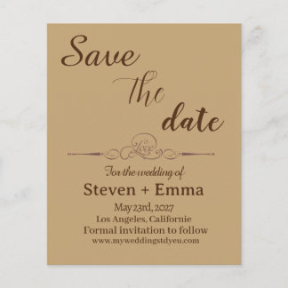 Flyer Casamento elegante de orçamento Salve os convites 