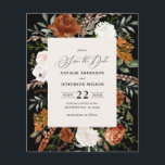Flyer casamento elegante e rústico do orçamento salvar a<br><div class="desc">Casamento floral de aquarela russa salve o convite para data. Com belas ferrugem,  terracota,  cor-de-rosa pincelada,  preta e verde-sábio,  os detalhes da aquarela de eucalipto. Este convite de casamento moderno certamente define o estilo para o seu grande dia.</div>