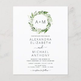 Flyer Casamento Emerald Green Greenery