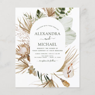 Flyer Casamento Eucalyptus Bohemian Grass Grass