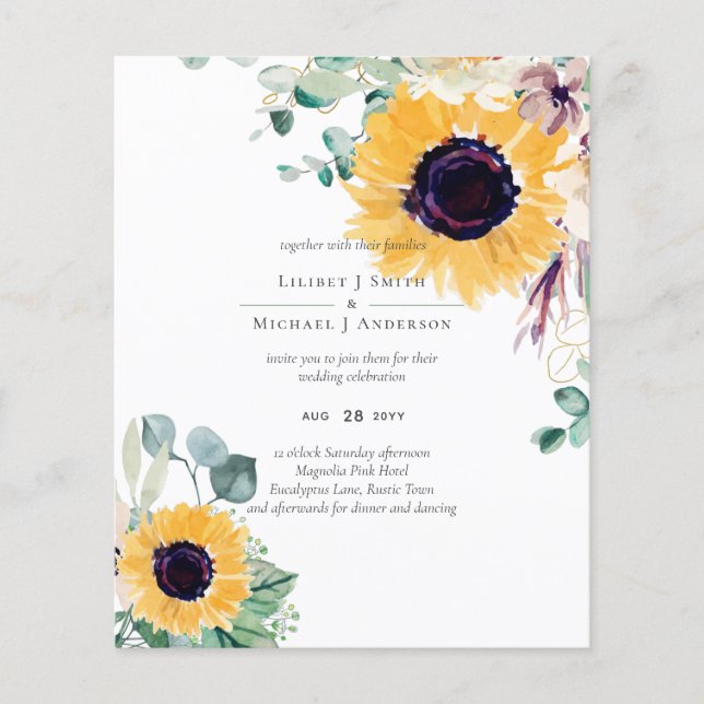 Flyer Casamento Eucalyptus Greenery (Frente)