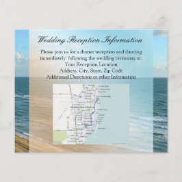 Flyer Casamento na Praia da Paisagem Marinha Oceano Azul