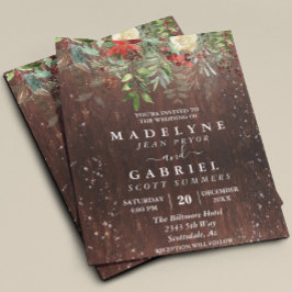 Flyer Casamento Natal Pine Larga Rustic Pine Wood