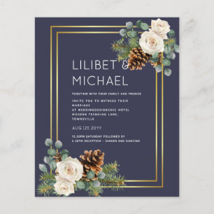 Flyer CASAMENTO NO INVERNO ORÇAMENTAL Rosas brancas Dou
