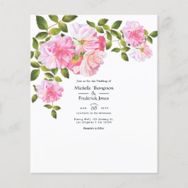 Flyer Casamento no Jardim de Rosas Rosa